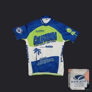 Voler | Y2K California Coast Classic Cycling Jersey Large Map Neon